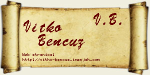 Vitko Bencuz vizit kartica